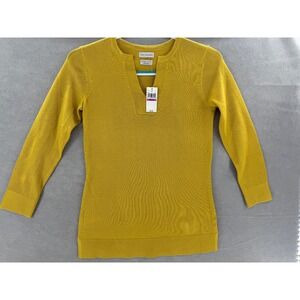 NWT Womens 100% Acrylic Van Heusen Sweater Mustard Color‎ size XXS